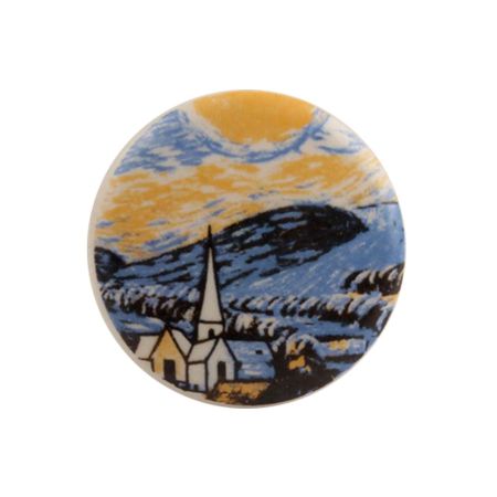 The Starry Night Multicolor Flat Cabinet Knob